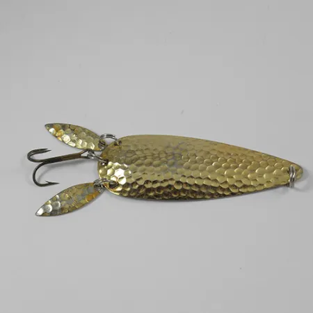 Vintage Marathon 2, 1/2oz Hammered Gold fishing spoon #2080