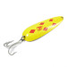 Vintage  Eppinger Dardevle, 1oz Five of diamonds (Red / Yellow / Brass) fishing spoon #2087