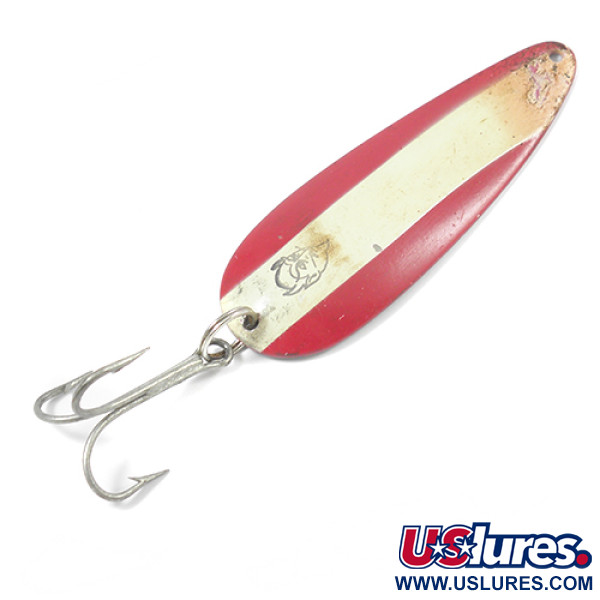 Vintage  Eppinger Dardevle, 1oz Red / White / Nickel fishing spoon #2092