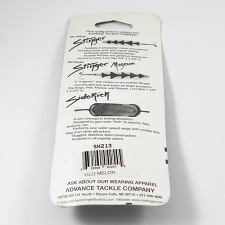 Michigan Stinger Glow, 2/5oz Rainbow Trout Glow in Dark fishing spoon #2106