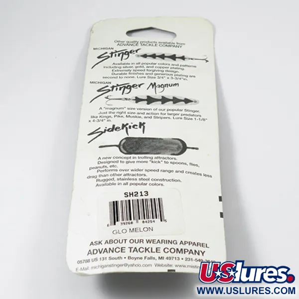   Michigan Stinger Glow, 2/5oz Rainbow Trout Glow in Dark fishing spoon #2106