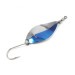 Vintage  Luhr Jensen Manistee 4, 1/2oz Nickel / Blue fishing spoon #2112