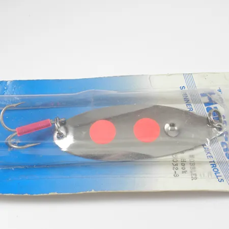 Poulsen Half-Fast, 3/5oz Nickel / Red fishing spoon #2113