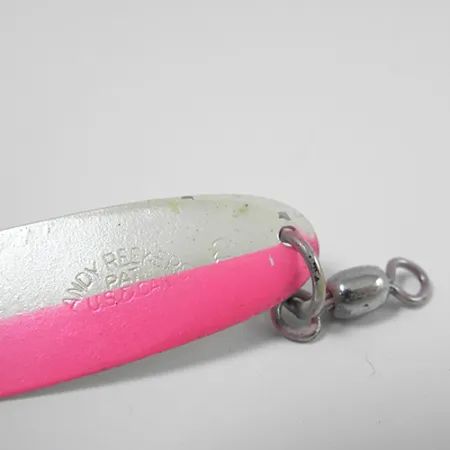 Vintage Andy Reekers 2, 3/32oz Pearl / Pink fishing spoon #2122