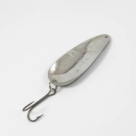 Vintage Eppinger Dardevle Imp, 2/5oz Black / White / Nickel fishing spoon #2124
