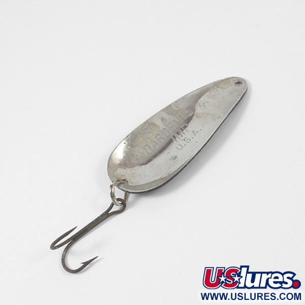 Vintage  Eppinger Dardevle Imp, 2/5oz Black / White / Nickel fishing spoon #2124