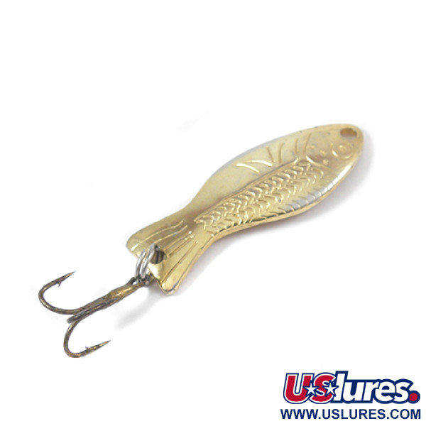 Vintage   Al's gold fish, 3/16oz Gold fishing spoon #2136