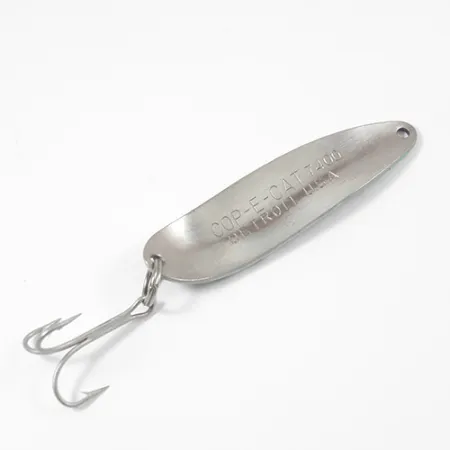 Vintage Eppinger Dardevle Cop-E-Cat 7400, 1/2oz Frog (Green) / Nickel fishing spoon #2137