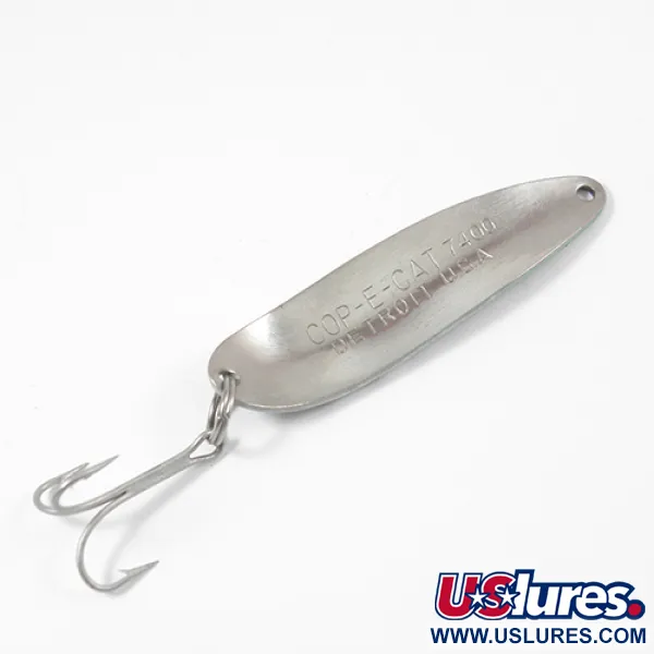 Vintage  Eppinger Dardevle Cop-E-Cat 7400, 1/2oz Frog (Green) / Nickel fishing spoon #2137