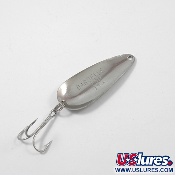 Vintage  Eppinger Dardevle Imp, 2/5oz Hammered Nickel fishing spoon #2153