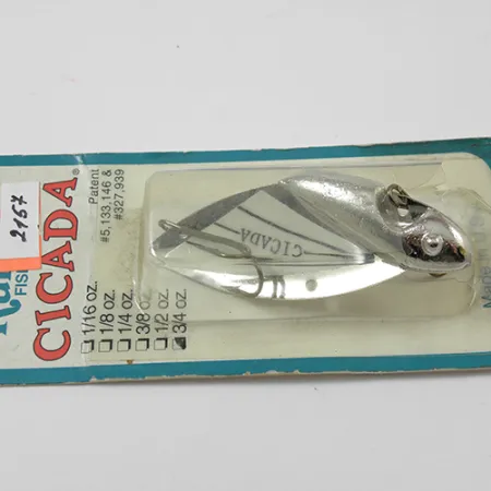 Reef Runner Cicada, 3/4oz Nickel fishing spoon #2157
