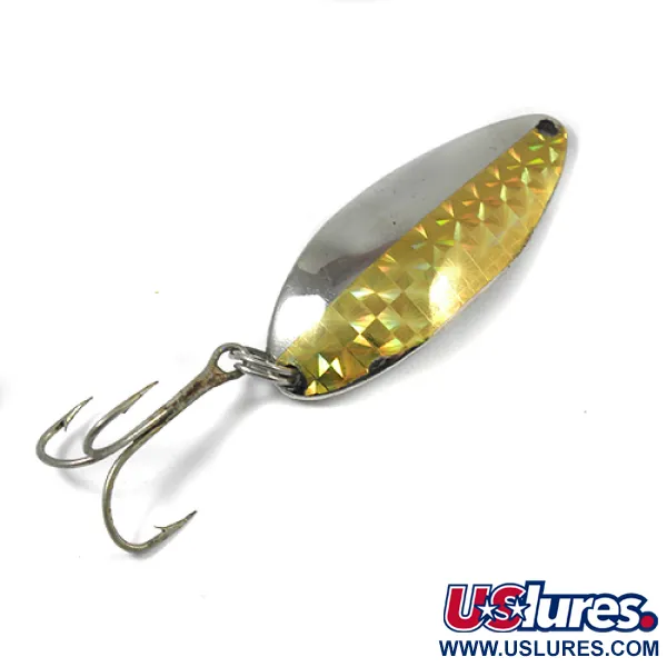 Vintage  Seneca Little Cleo (Hula Girl), 2/3oz Nickel / Gold fishing spoon #2161