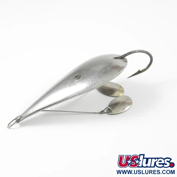 Vintage Weedless Paulson, 1/3oz Nickel fishing spoon #2168