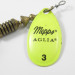 Vintage   Mepps Aglia 3 dressed bucktail, 1/4oz Fluorescent Yellow spinning lure #2170