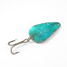 Vintage  Yakima Bait Worden’s Wob Lure , 1/2oz Hammered Nickel / Green fishing spoon #2172