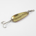 Vintage   Nebco Tor-P-Do 2, 1/2oz Hammered Brass / Orange fishing spoon #2173