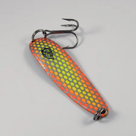 Vintage Eppinger Dardevle Cop-E-Cat 7400, 1/2oz Yellow / Orange / Nickel fishing spoon #2177