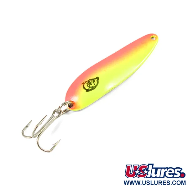 Vintage  Eppinger Dardevle Cop-E-Cat 7400, 1/2oz Yellow / Orange / Nickel fishing spoon #2180