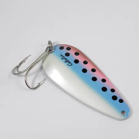 Vintage Cabela's , 2/3oz Rainbow Trout / Nickel fishing spoon #2186
