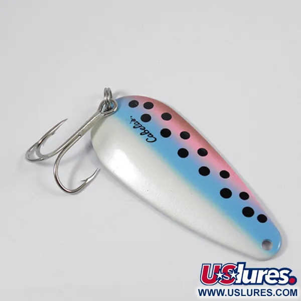 Vintage   Cabela's , 2/3oz Rainbow Trout / Nickel fishing spoon #2186