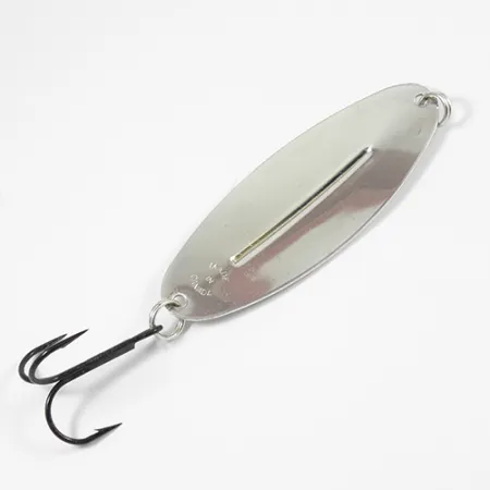 Vintage Williams Wabler, 2/3oz Silver / Rainbow Hologram (Silver Plated) fishing spoon #2187