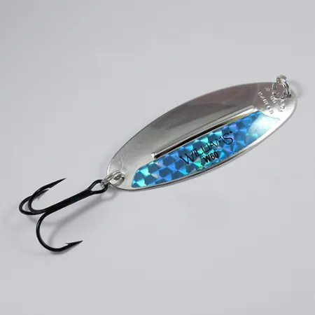 Vintage Williams Wabler, 2/3oz Silver / Rainbow Hologram (Silver Plated) fishing spoon #2187
