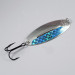 Vintage   Williams Wabler, 2/3oz Silver / Rainbow Hologram (Silver Plated) fishing spoon #2187