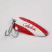 Vintage   Cabela's , 2/5oz Red / White / Nickel fishing spoon #2191