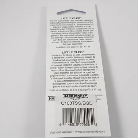 Acme Little Cleo, 1/3oz Nickel / Green / Glow in Dark and UV Light fishing spoon #2224