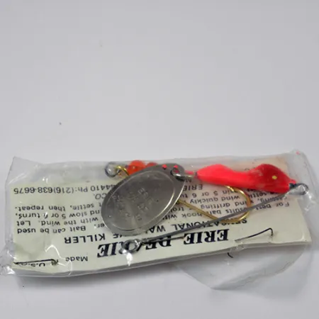 Erie Dearie Walleye Killer, 1/3oz Nickel / Red spinning lure #2226