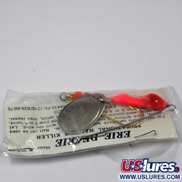   Erie Dearie Walleye Killer, 1/3oz Nickel / Red spinning lure #2226