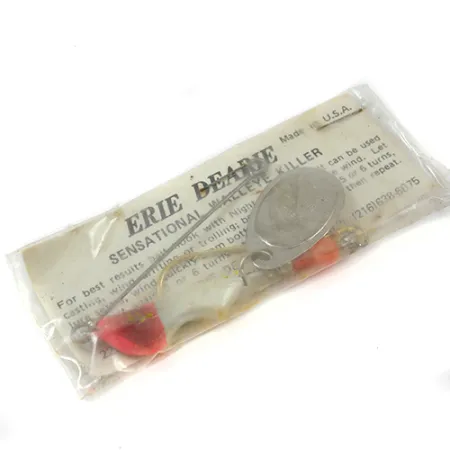 Erie Dearie Walleye Killer, 1/2oz Red / White spinning lure #2227