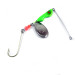   Erie Dearie Walleye Killer, 2/5oz Nickel / Green spinning lure #2234