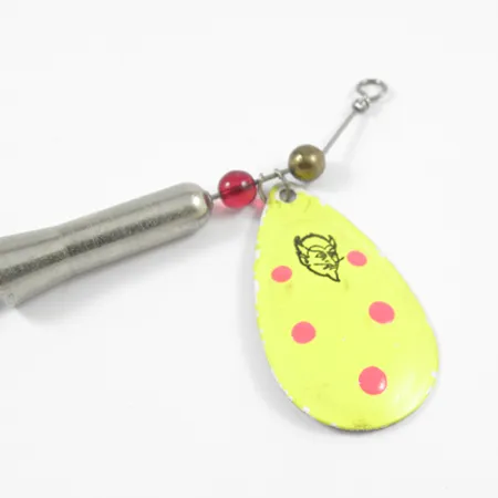 Vintage Eppinger Dardevle Osprey Notangle Spinner 3000, 3/5oz Yellow / Red / Nickel spinning lure #2237