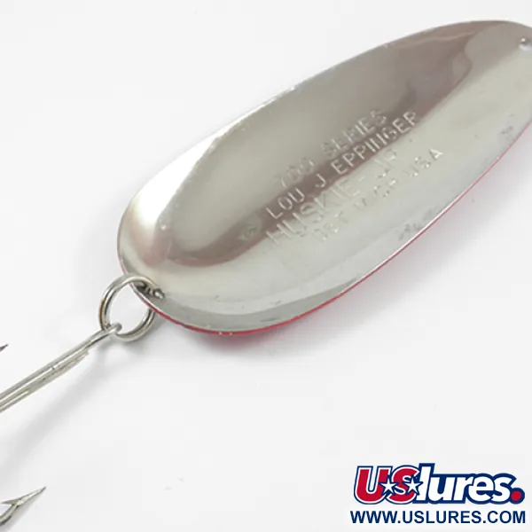 Vintage  Eppinger Dardevle Huskie Junior, 2oz Red / White / Nickel fishing spoon #2242