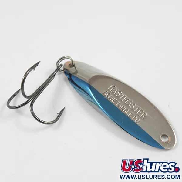 Vintage Acme Kastmaster , 3/4oz Nickel / Blue fishing spoon #2252
