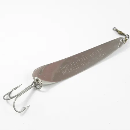 Vintage Eppinger Dardevle King Flutter Devle, 1/3oz Nickel fishing spoon #2262
