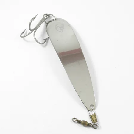 Vintage Eppinger Dardevle King Flutter Devle, 1/3oz Nickel fishing spoon #2262