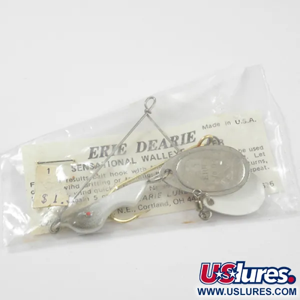   Erie Dearie Walleye Killer, 1/3oz White / Nickel spinning lure #2275