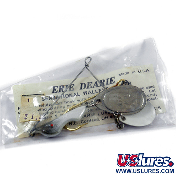   Erie Dearie Walleye Killer, 1/3oz White / Nickel spinning lure #2275