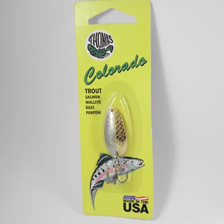 Thomas Colorado, 3/16oz Gold / Nickel fishing spoon #2287