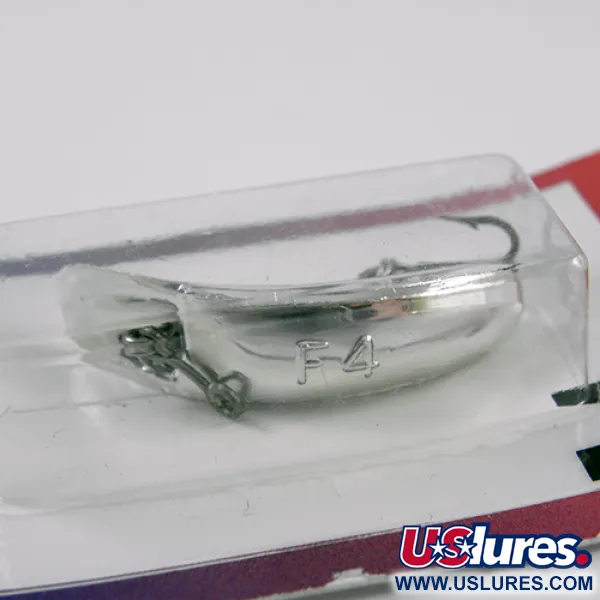  Yakima Bait FlatFish F4,  Silver fishing lure #2288