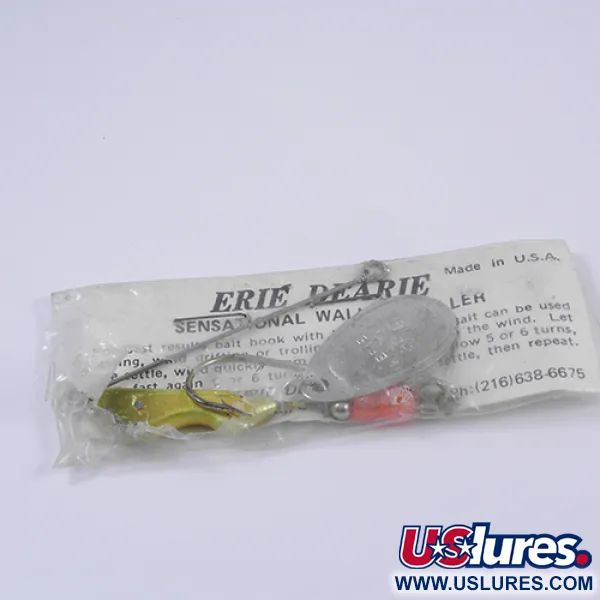   Erie Dearie Walleye Killer, 1/2oz Nickel / Yellow spinning lure #2293