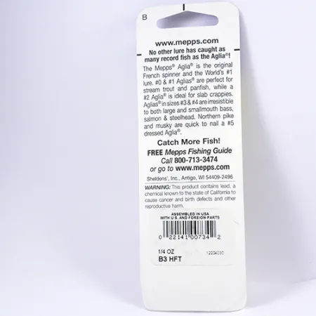 Mepps Aglia 3, 1/4oz Fire Tiger spinning lure #2297