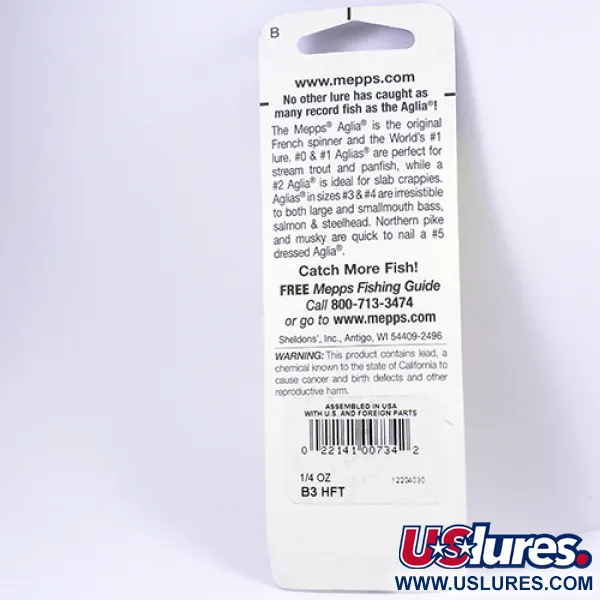   Mepps Aglia 3, 1/4oz Fire Tiger spinning lure #2297