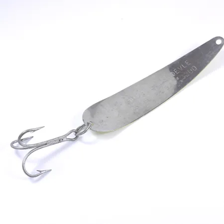 Vintage Eppinger Dardevle King Flutter Devle 3200, 1/3oz Yellow / Red / Nickel fishing spoon #2302