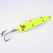 Vintage  Eppinger Dardevle King Flutter Devle 3200, 1/3oz Yellow / Red / Nickel fishing spoon #2302