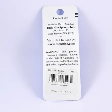 Dick Nite Spoons Dick Nite #1, Nickel fishing spoon #2307