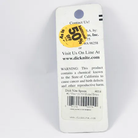 Dick Nite Spoons Dick Nite #0, Gold / Nickel fishing spoon #2309