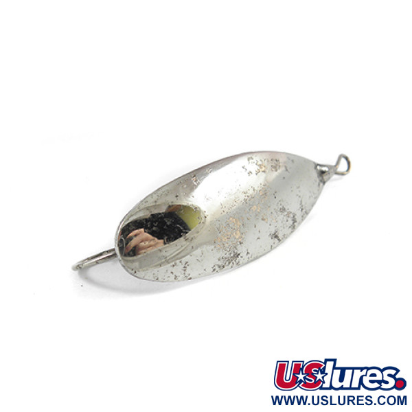 Vintage Weedless Johnson Silver Minnow, 3/16oz Nickel fishing spoon #2325